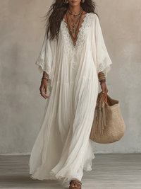 Ana – Vestido de perlas blancas
