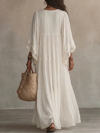Ana – Vestido de perlas blancas