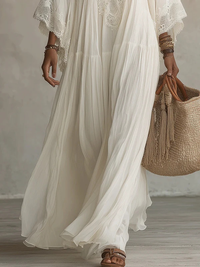 Ana – Vestido de perlas blancas